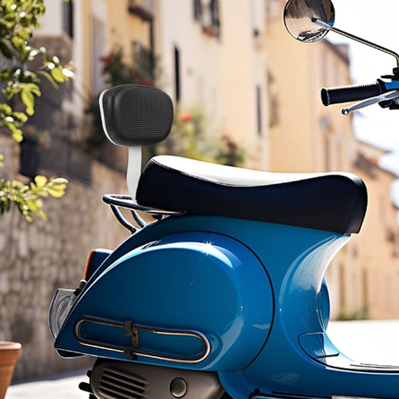 AURARMLET Black Safety Back Cushion for Bikes Ergonomic Seat Backrest Cushion for Electric 70.5 x 36.5 x 6.5 cm