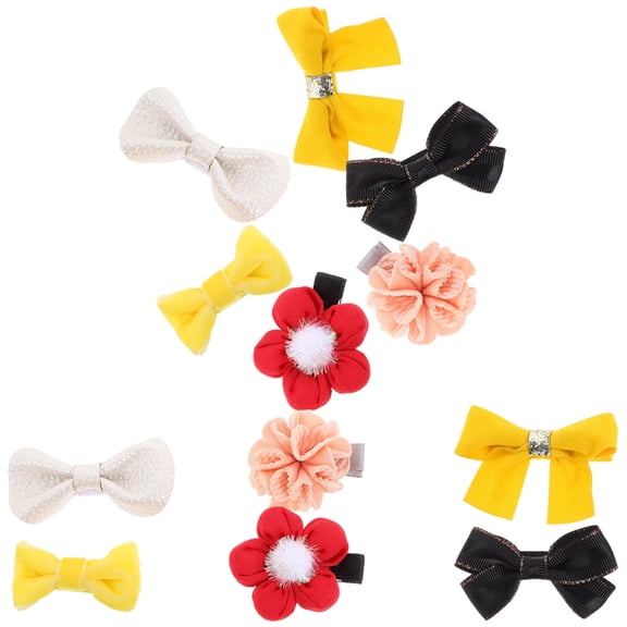 AURARMLET Cute Butterfly Hair Accessories for Little Girl with Safe and Durable Cloth Glitter PU Clips Assorted Color
