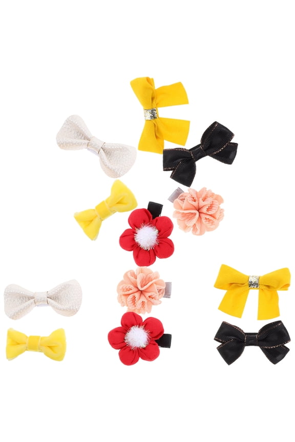 Cute Butterfly Hair Accessories for Little Girl with Safe and Durable Cloth Glitter PU Clips Assorted Color