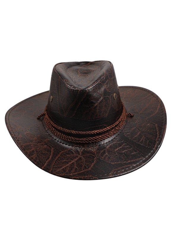 Coffee Color Lace Design Adjustable Sun Visor Hat Western Style