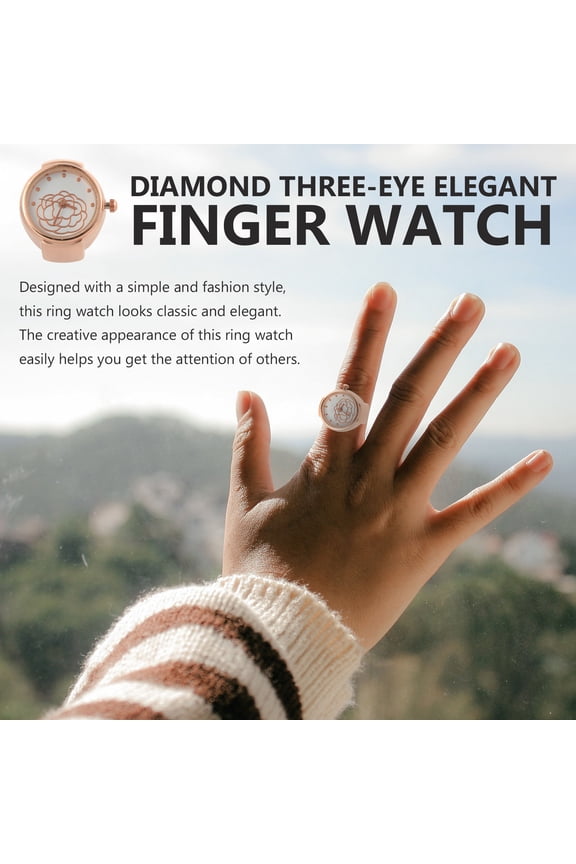 Durable Golden Watch Ring with Simple Fashion Design Rustproof Alloy for Daily Wear