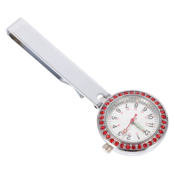 AURARMLET Durable Red Zinc Alloy Pocket Watch Clip on Hanging with Luminous Decoration