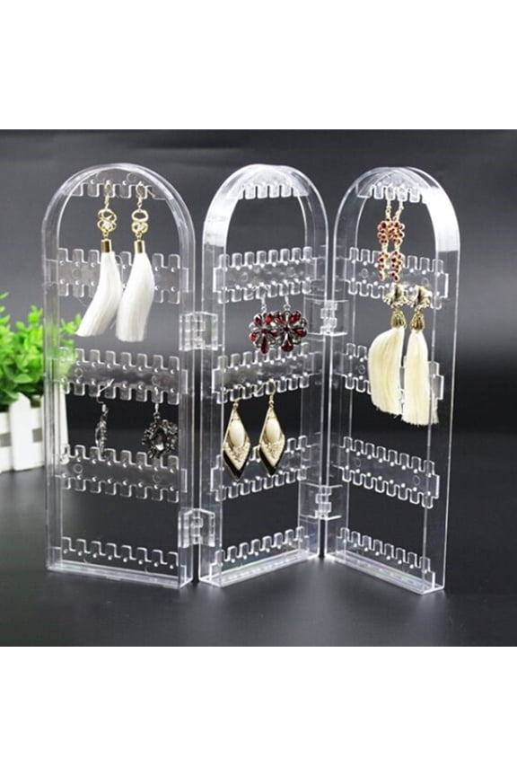 Earring Hanging Organiser Earring Holder Stand Plastic Dust Protection 1Pack