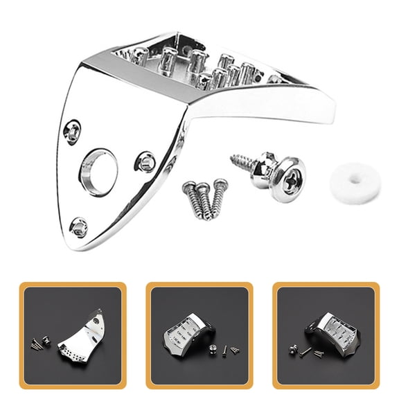 AURARMLET Mandolin Accessory Durable Metal Tailpiece Silver for Daily Use
