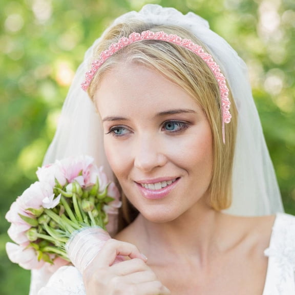 AURARMLET Elastic Pink Makeup Head Band for Skincare and Face Washing with Non Slip Feature