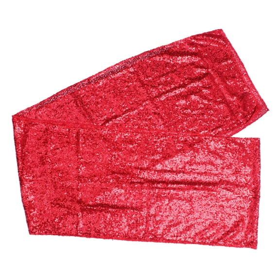AURARMLET Decorative Red Table Runner for Party Use Elegant Sequin Tablecloth Table Covers