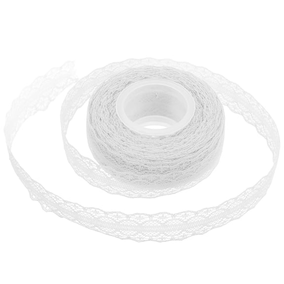 AURARMLET Elegant White Lace Ribbon for Bridal Dress Trim and Decorative Present Wrapping