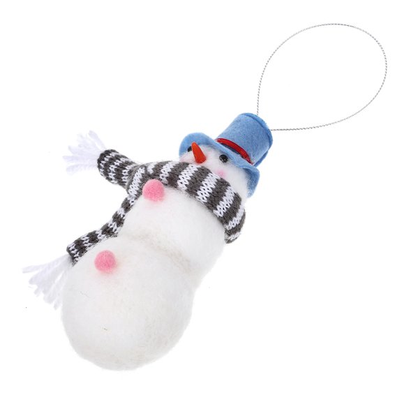 AURARMLET Farmhouse Snowman Christmas Tree Ornament Multi Colored Felt Holiday Decor for Family 1 Pack