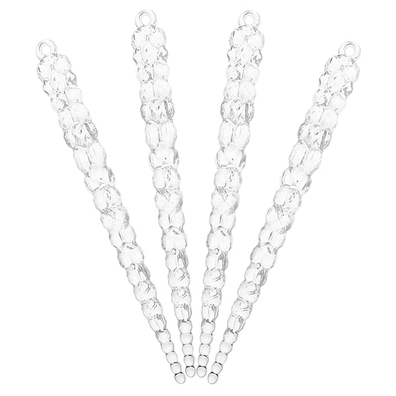 AURARMLET Festive Decorations 4Pcs Transparent Acrylic Ice Pillar Decorations For Traditional Holiday Home Decor