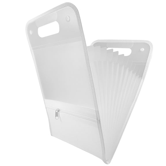 AURARMLET File Organizer Expanding Folder White Document Holder Home 1Pack