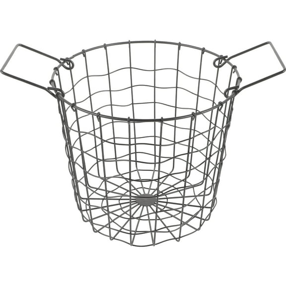AURARMLET Metal Firewood Storage Holder Black Wire Basket with Foldable Handle for Indoor Outdoor