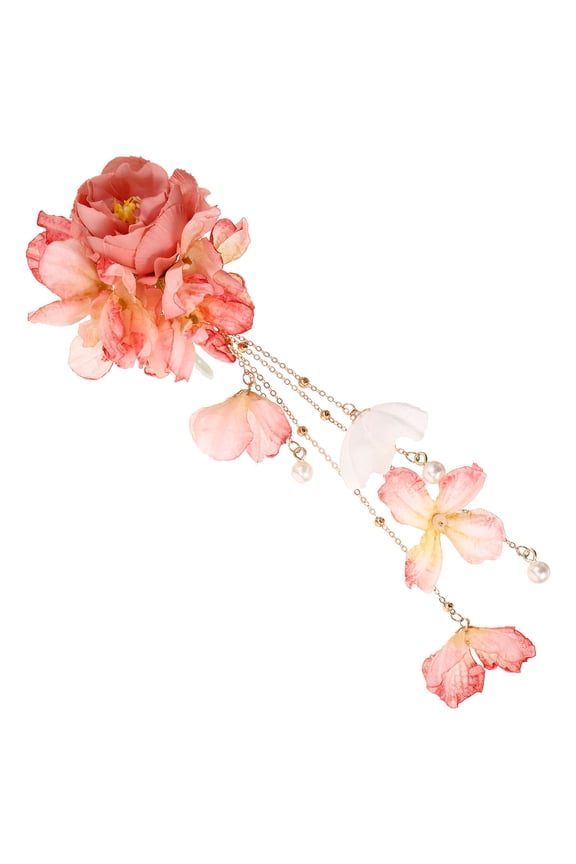 Flower Tassel Hair Accessories Comfortable Wear for Special Occasions 1Pack