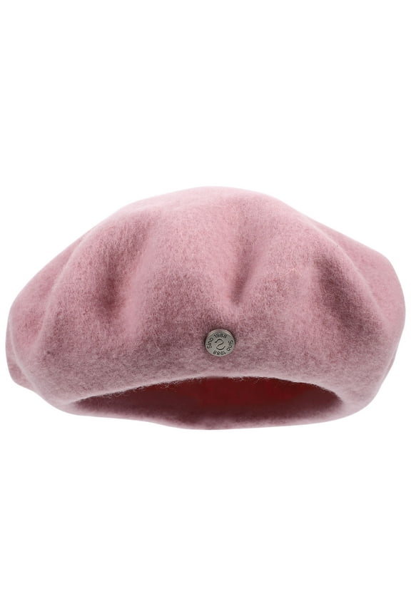 French Beret Hat Women Pink Wool Blend 1Pack Comfortable Hiking Accessory