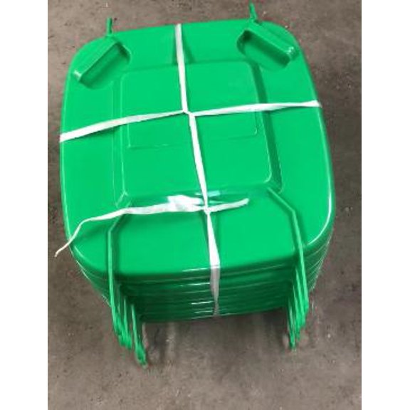 AURARMLET Blue Plastic Garbage Can Lid Replacement for Outdoor Waste Bin with Convenient Open Close Design