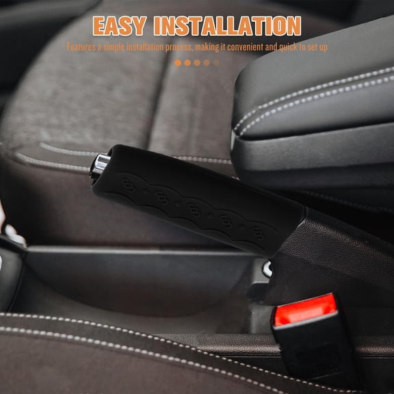 AURARMLET Black Automotive Hand Brake Cover Universal Fit Silicone Grip Protector for Car Gear Lever