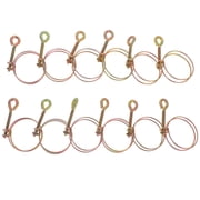 AURARMLET Golden Galvanized Iron Clamp, Water Hose Fastener, Versatile, 12Pcs