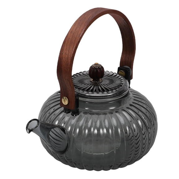 AURARMLET Elegant Glass Tea Kettle for Loose Leaf Tea Grey Color Suitable for Restaurant Use