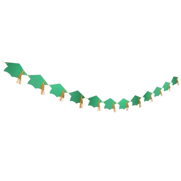 AURARMLET Green Graduation Cap Banner 2023 MultiFunctional Decorations for Party Use Photo Prop 70 in