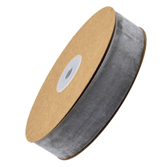 AURARMLET Cloth Ribbon Accessories Grey Flocking Ribbon for Wrapping Wedding Party and DIY Projects