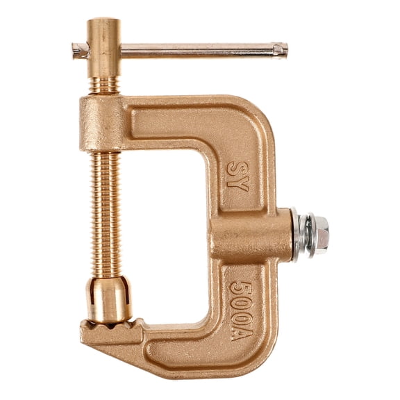 AURARMLET Copper Welding Ground Clamp Golden Reliable for Industrial Use