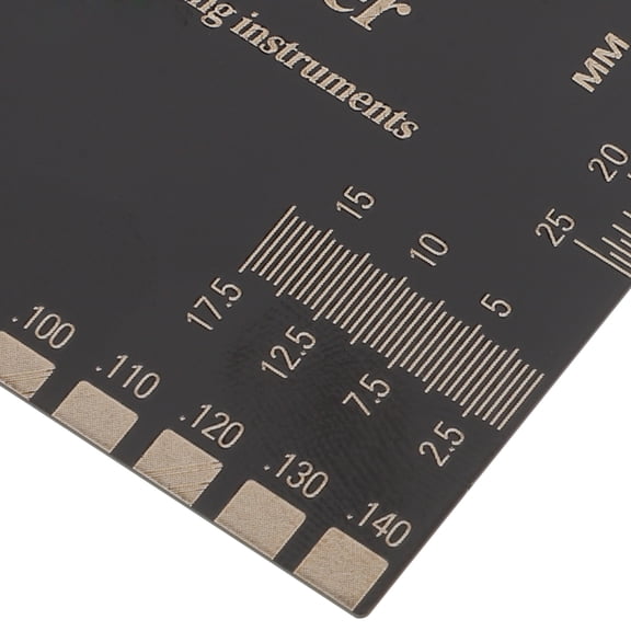 AURARMLET Stainless Steel Guitar Action Gauge - Black Fret Leveling Tool for Accurate Setup on All Stringed Instruments