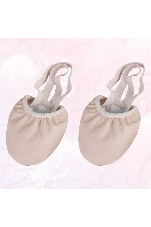 Beige Half Soles for Dance Ballet Shoes, 1 Pair Non- Rubber Soles for Adults