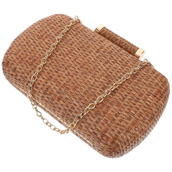 AURARMLET Hand Woven Rattan Bag, Stylish Handbag for Daily Use, Casual Outings, and Formal Events, 1 Piece