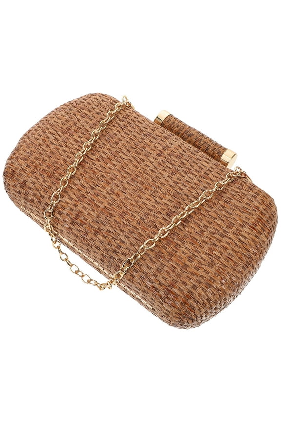 Hand Woven Rattan Bag, Stylish Handbag for Daily Use, Casual Outings, and Formal Events, 1 Piece