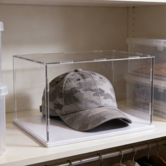 AURARMLET Collector Hat Box Clear Acrylic Universal Fit Design for Various Cap Sizes