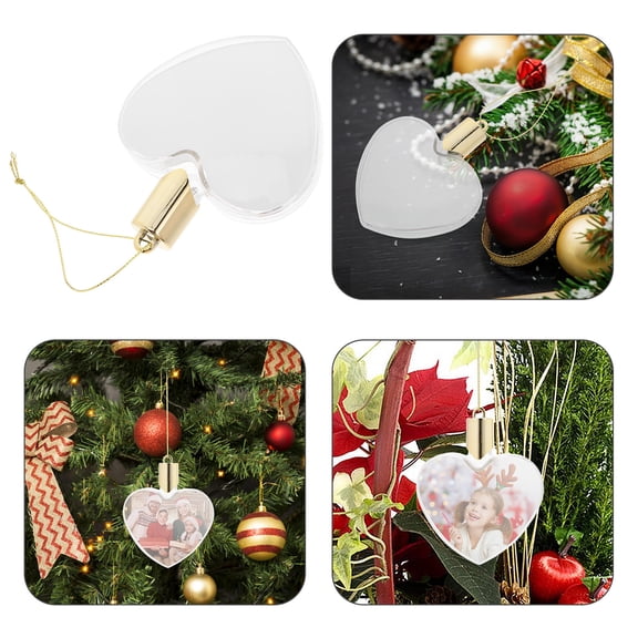AURARMLET Heart Shaped Sublimation Blank Ornaments for Holiday Craft Projects, 1 Set Multi-Color Decoration