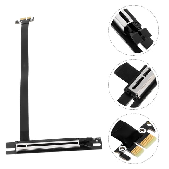 AURARMLET High Compatibility Black Pcie Cable for Computer GPU and Network Card Stable Transmission