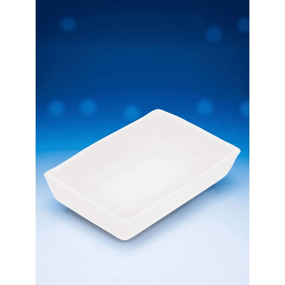 AURARMLET High Temperature Resistant Ceramic Tray Small White Rectangular Dish for Experimental Material Holding 1 Piece