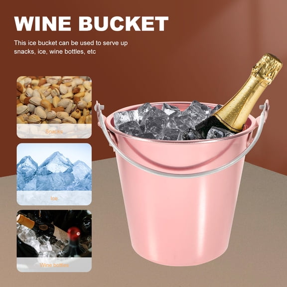 AURARMLET Wine Ice Bucket Copper Galvanized Metal Food Taste Preservation 1Pcs