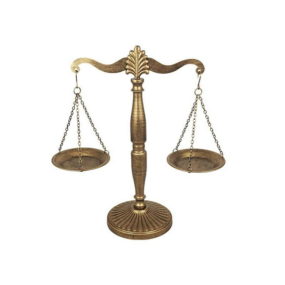 AURARMLET Iron Balance Scale Ornament: Retro Metal Art Sculpture Balance Scale Figurine For Law Office Home Table Shelf Photography Prop