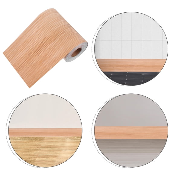AURARMLET Peel and Stick Wood Grain Furniture Tape Moisture Resistant PVC Khaki