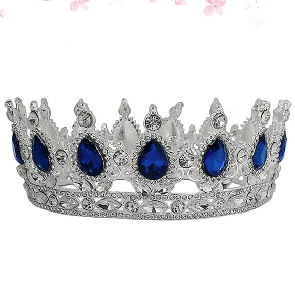 AURARMLET Princess Bride Bridal Tiara Rhinestone Crown Round Headwear Wedding Female 1Pack