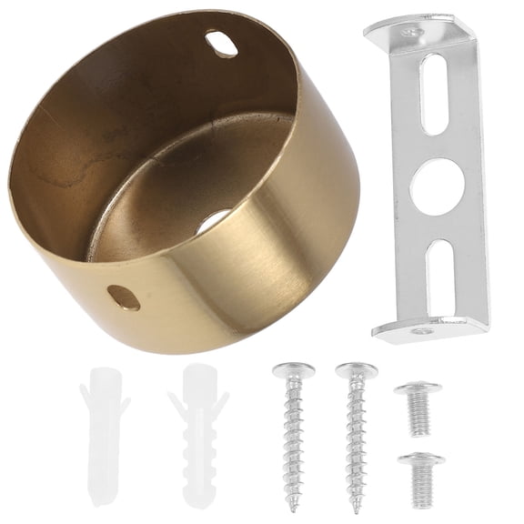 AURARMLET 1Set Golden Iron Table Lamp Base for Home Decor with Wire Pass Through Hole