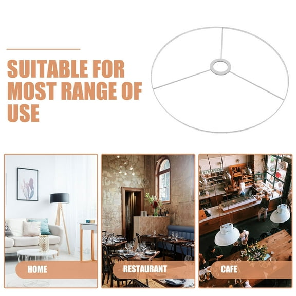 AURARMLET Elegant White Iron Lamp Shade Frame with Detachable Parts for Easy Cleaning