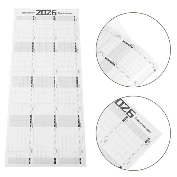 AURARMLET Black Reusable Dry Erase Wall Calendar with Clear Layout for Home and Office Organization