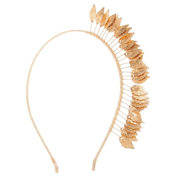 AURARMLET Decorative Golden Leaf Headband, Easy to Wear, Ideal for Formal Occasions