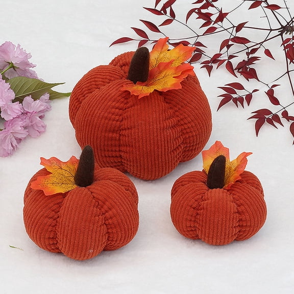 AURARMLET Artificial Orange Pumpkin Decor for Tsgiving Tabletop Harvest Festival Scene