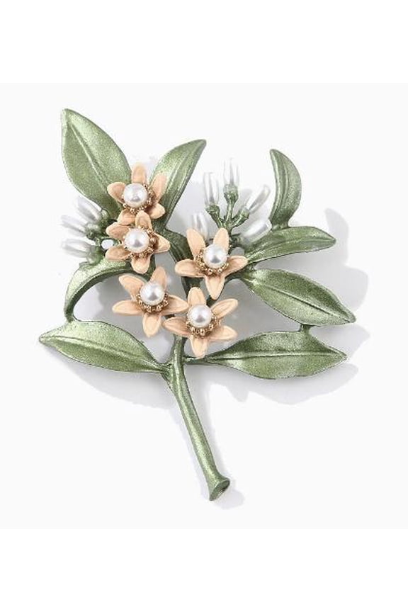 Light Green Flower Brooch Pin Elegant Lapel Accessory for Sweaters and Suits Fashion Jewelry