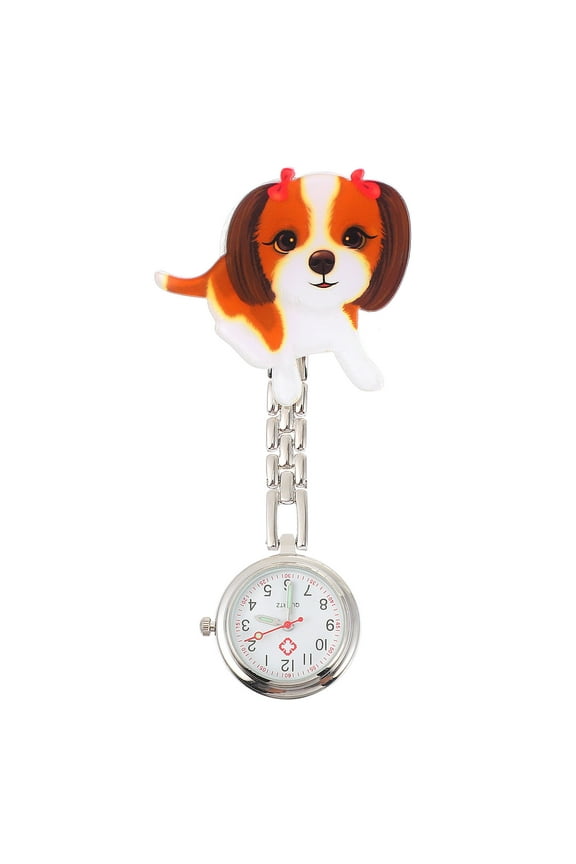 Little Dog Watch with Stainless Steel Alloy Case and Glass, Decorative Timepiece 1 Set