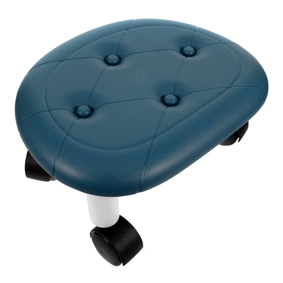 AURARMLET Compact Low Stool with Wheels Plastic Rolling Foot Rest for Pedicure and Home
