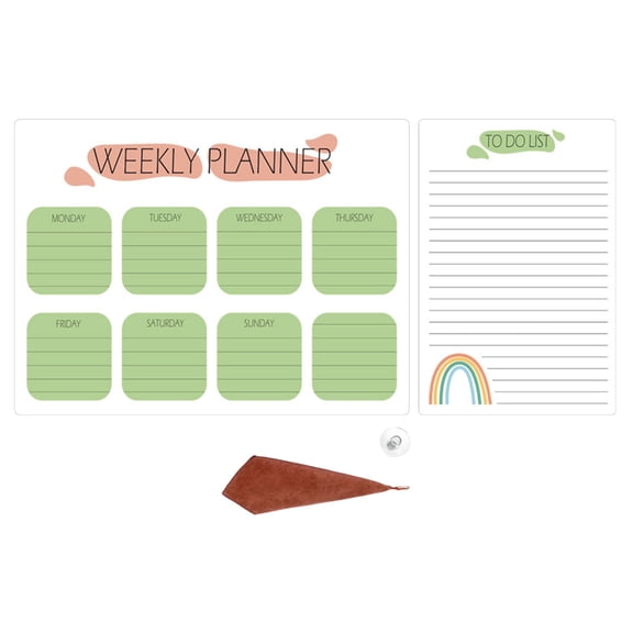 AURARMLET 1Set Plastic Magnetic Board for Wall and Fridge with Clear Reusable Design