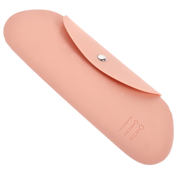 AURARMLET Makeup Brush Storage Container Portable Silicone Cosmetic Case for Easy Organization