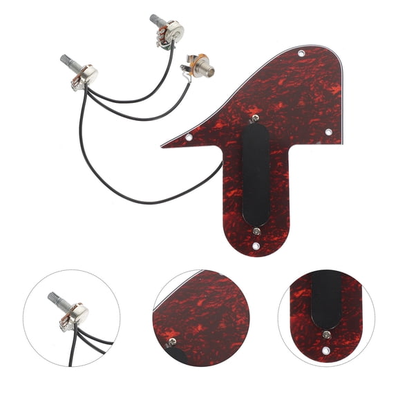 AURARMLET Mandolin Pickguard Assembly with High-Output Pickup for Guitar Red Tortoise PVC