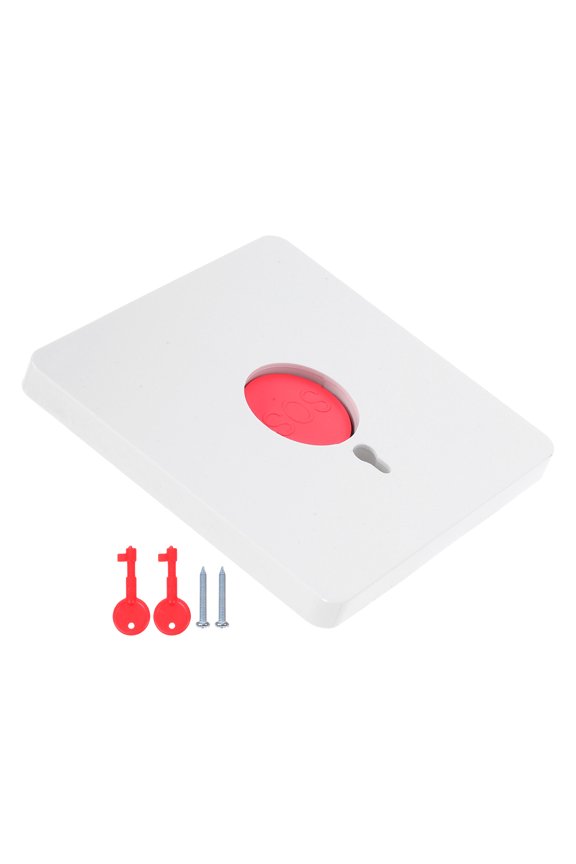 White Manual Fire Alarm Reset Switch for Cars, Quick Emergency Call Button, and Design