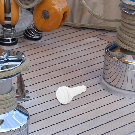 AURARMLET White Plastic Boat Floor Drain Plug Marine Vent for Plastic and Easy to Install