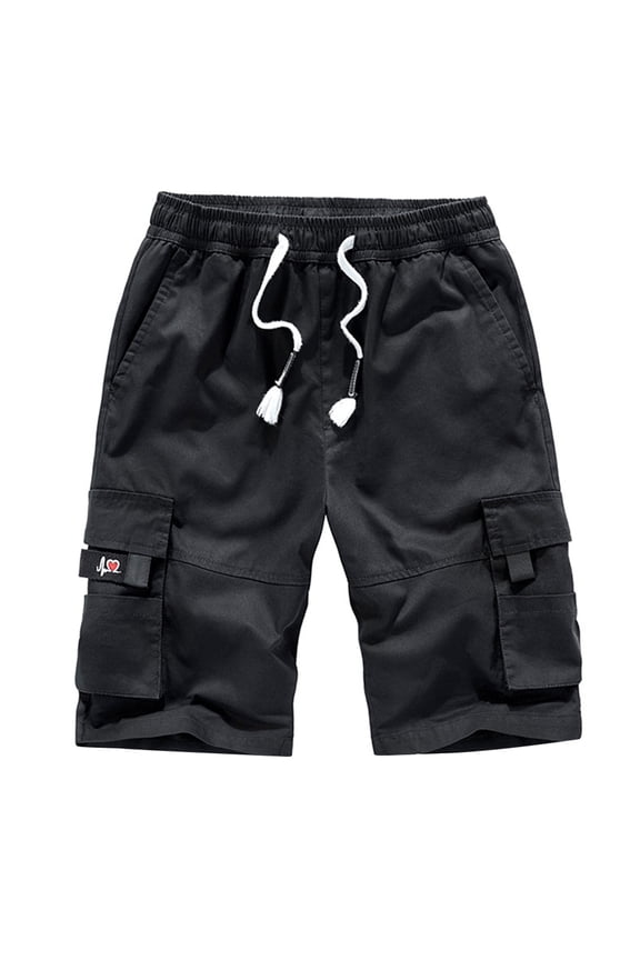 Men's Athletic Shorts for , Adjustable Fit, 1 Piece, Black Color, Lightweight and Comfortable